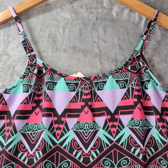 LA Hearts Womens XS Cami Tank Top Aztec Geometric Festival Sleeveless Multicolor - Picture 4 of 10